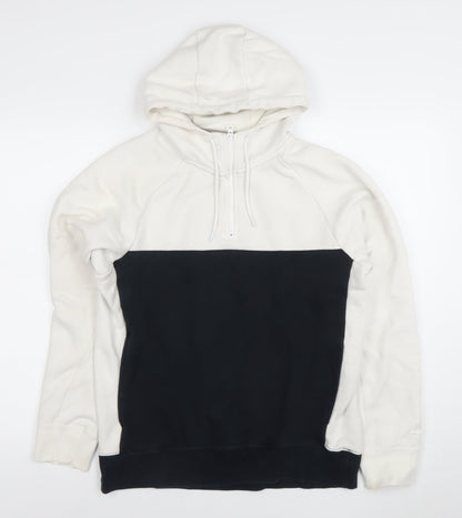 Mens UK Size S Nike White 1/2 Zip Hoodie
