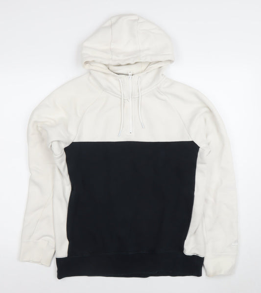 Mens UK Size S Nike White 1/2 Zip Hoodie