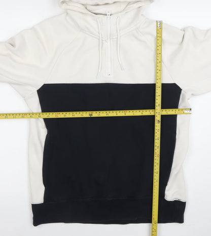 Mens UK Size S Nike White 1/2 Zip Hoodie