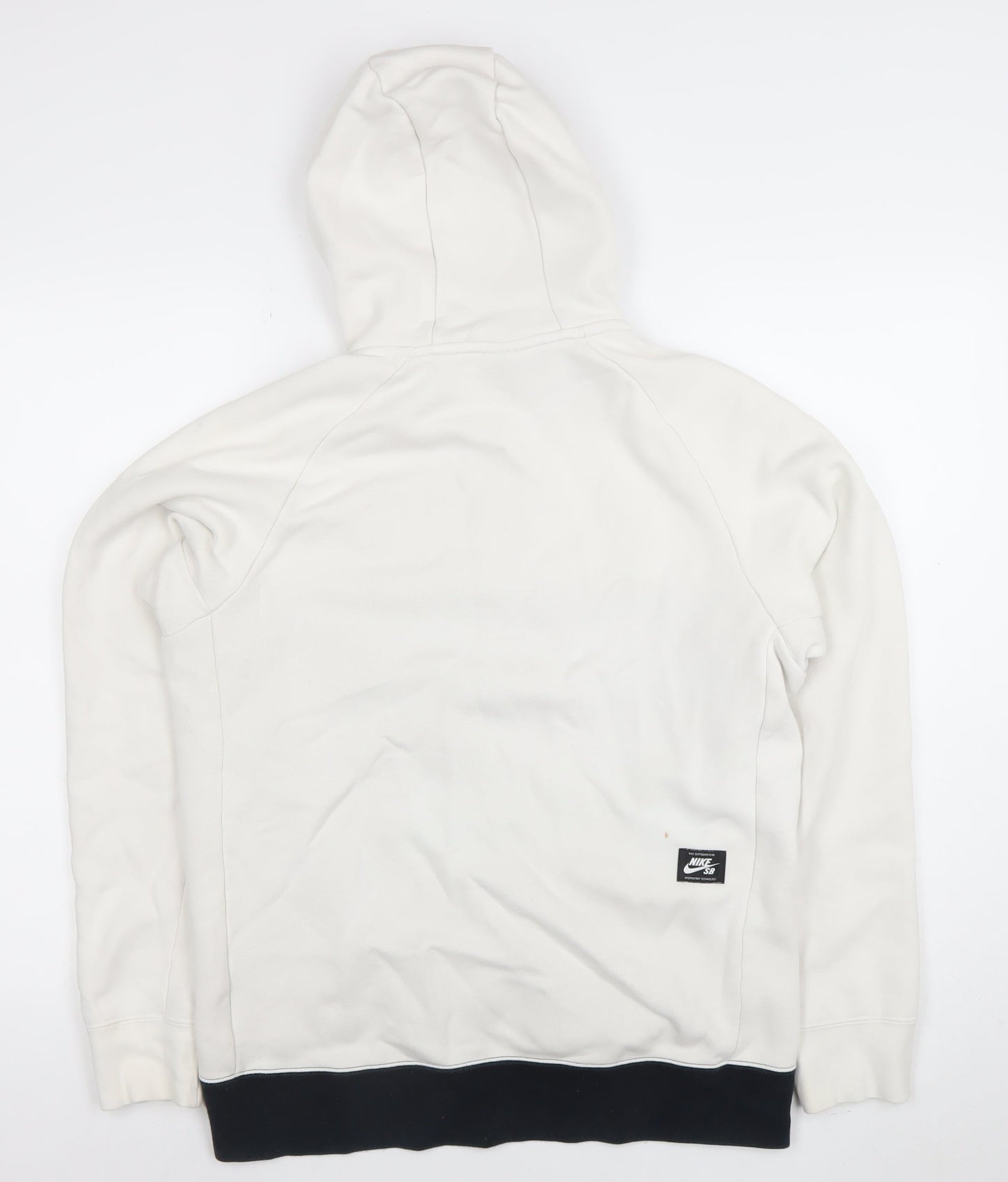 Mens UK Size S Nike White 1/2 Zip Hoodie