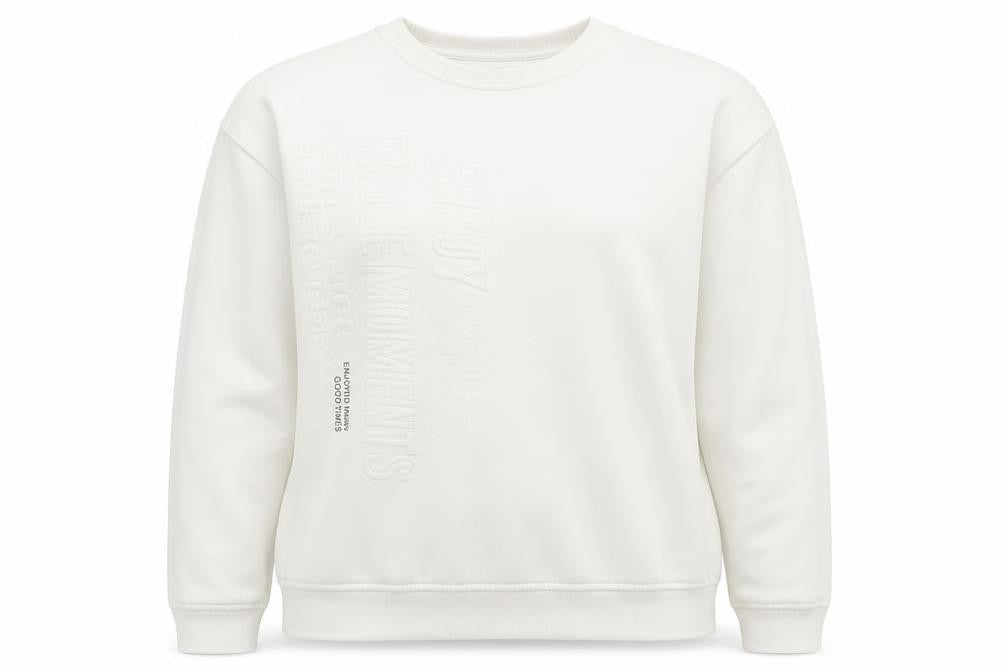 Womens UK Size L Pull & Bear Ivory Pullover Sweatshirt