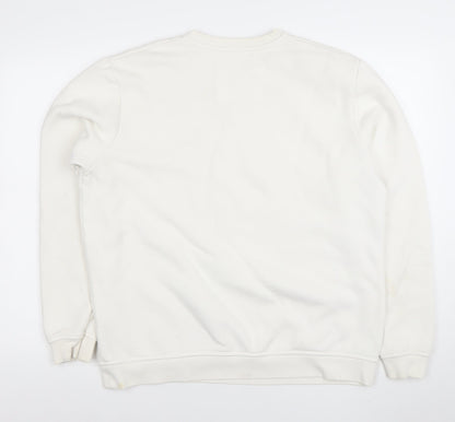 Womens UK Size L Pull & Bear Ivory Pullover Sweatshirt