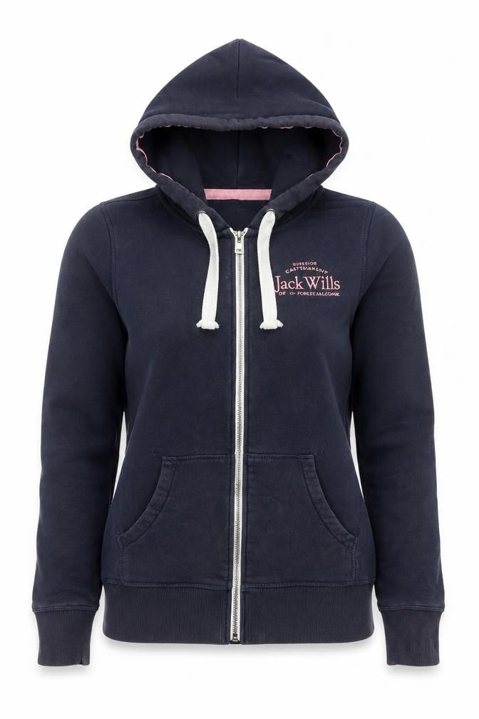 Womens UK Size 10 Jack Wills Blue Full Zip Hoodie