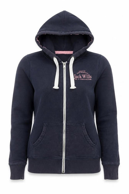 Womens UK Size 10 Jack Wills Blue Full Zip Hoodie