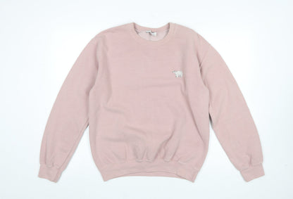 Womens UK Size S Topshop Pink Pullover Sweatshirt