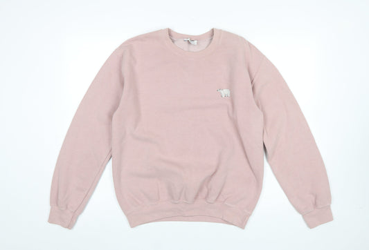 Womens UK Size S Topshop Pink Pullover Sweatshirt