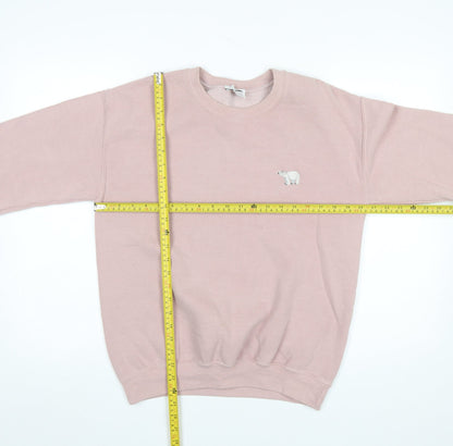 Womens UK Size S Topshop Pink Pullover Sweatshirt