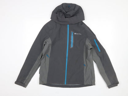 Mountain Warehouse Womens Grey Waterproof Hooded Rain Jacket UK 12