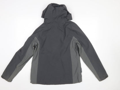 Mountain Warehouse Womens Grey Waterproof Hooded Rain Jacket UK 12