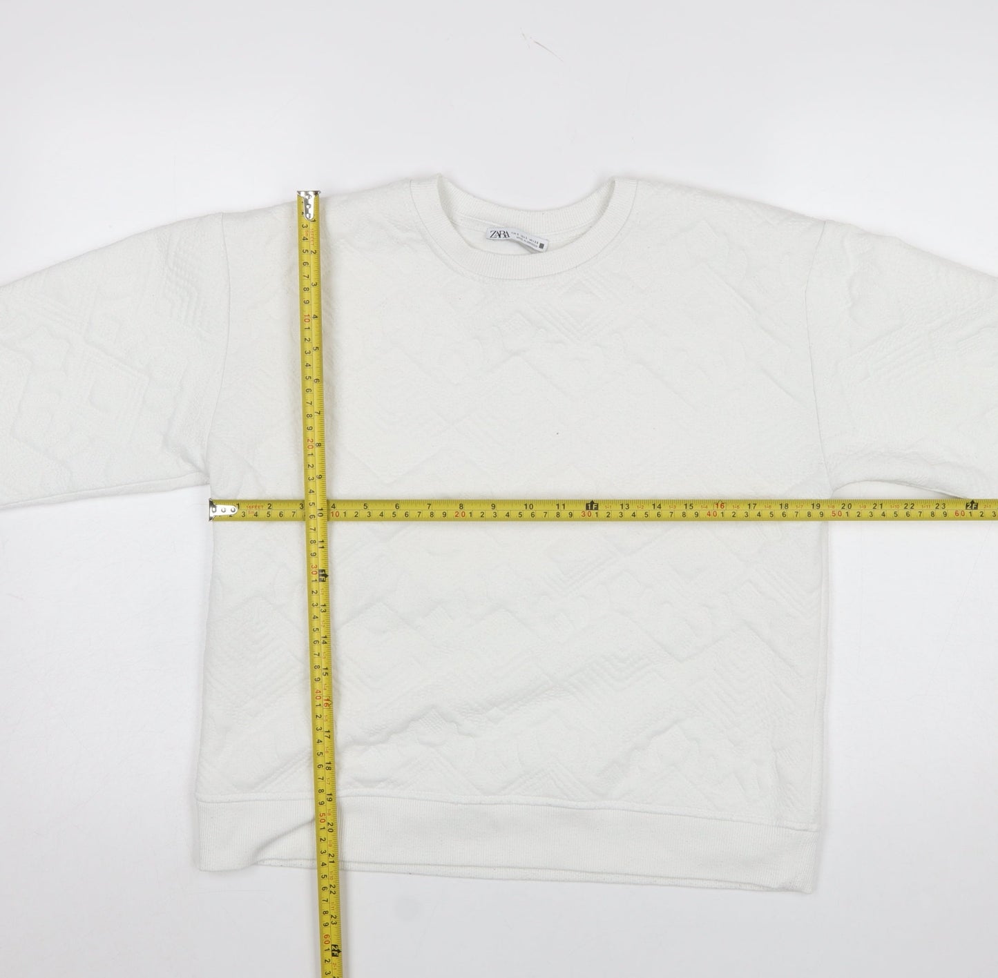 Womens UK Size S Zara White Pullover Sweatshirt