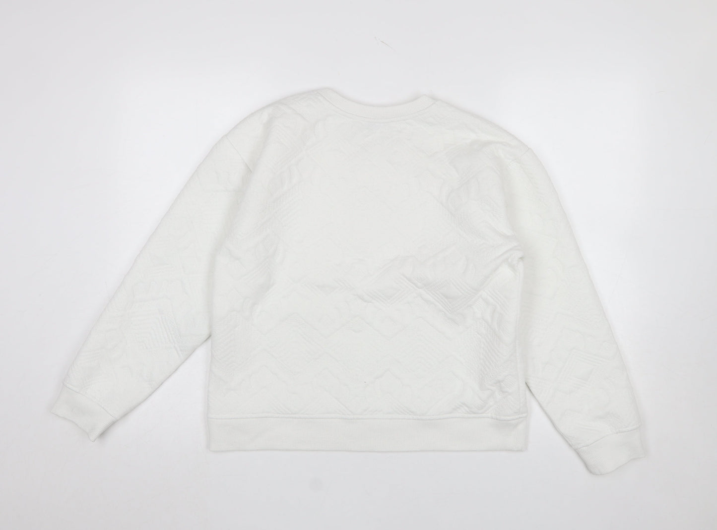 Womens UK Size S Zara White Pullover Sweatshirt