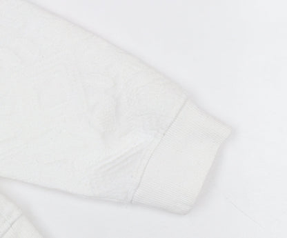 Womens UK Size S Zara White Pullover Sweatshirt