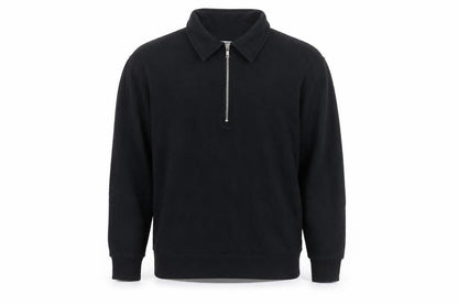 Mens UK Size L ASOS DESIGN Black Henley Sweatshirt