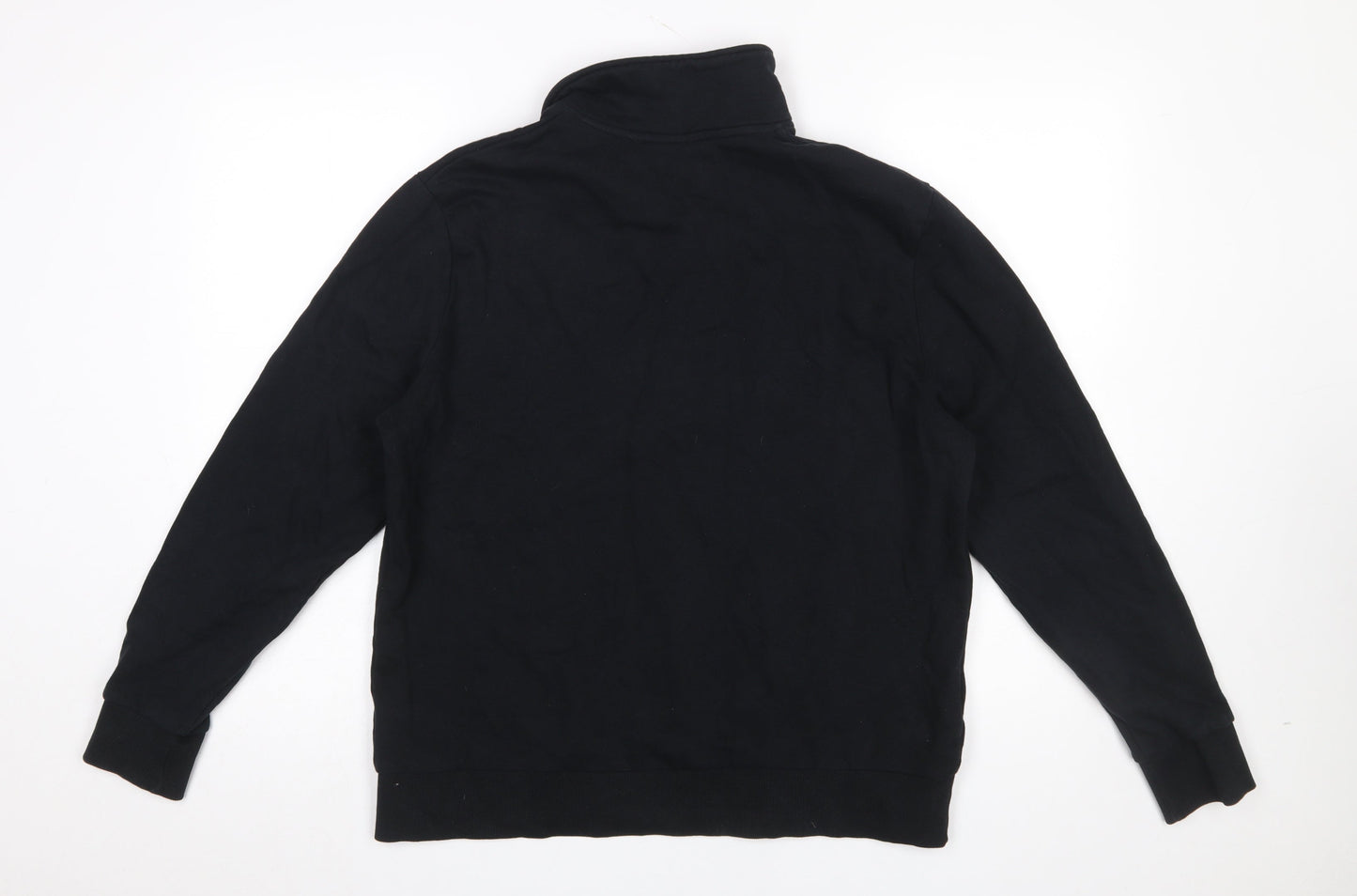 Mens UK Size L ASOS DESIGN Black Henley Sweatshirt