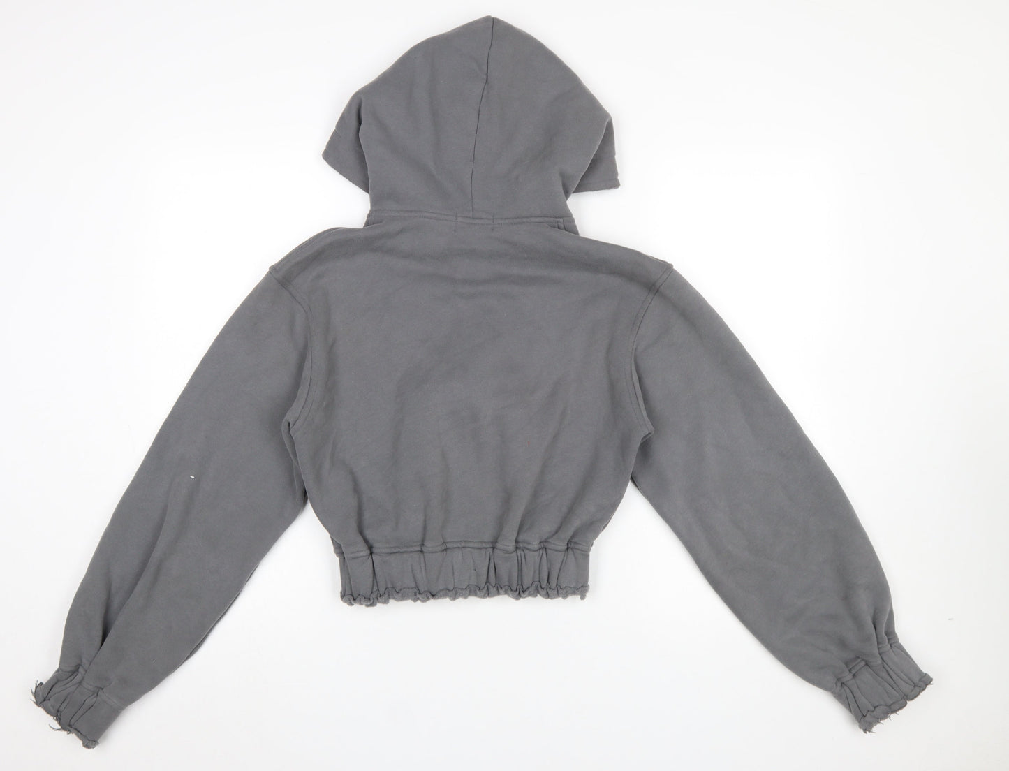 Womens UK Size XS Bad Society Club Grey Full Zip Hoodie