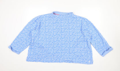Womens UK Size XL Country Rose Blue Pullover Sweatshirt