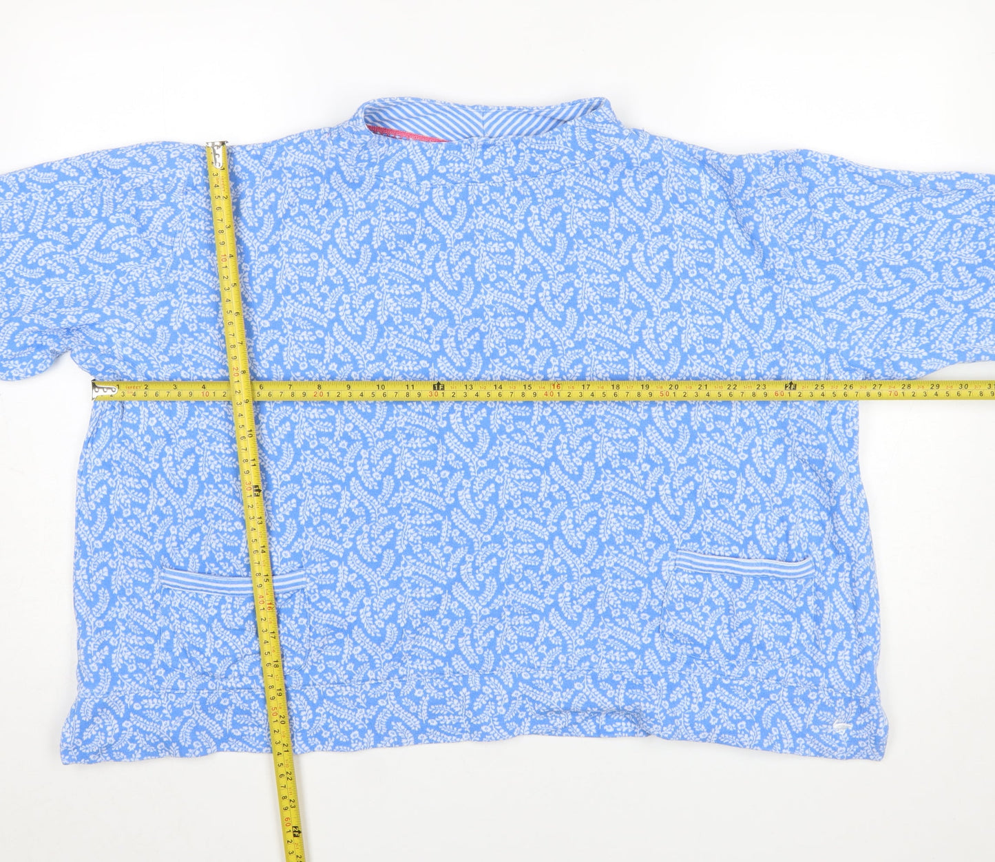 Womens UK Size XL Country Rose Blue Pullover Sweatshirt