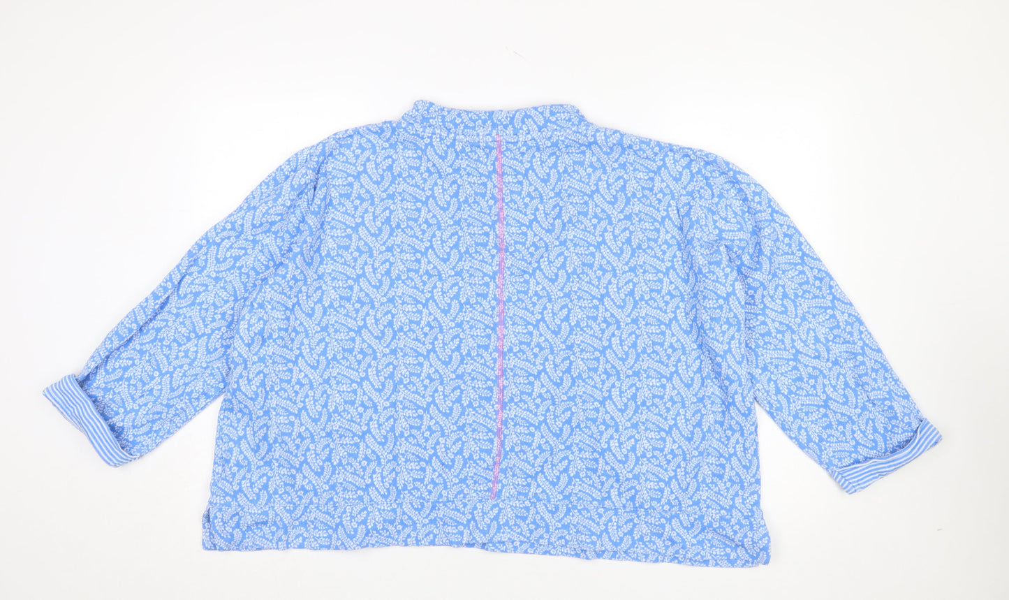 Womens UK Size XL Country Rose Blue Pullover Sweatshirt