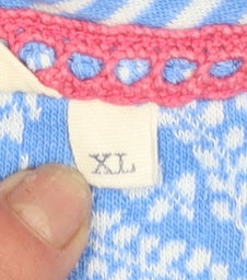 Womens UK Size XL Country Rose Blue Pullover Sweatshirt