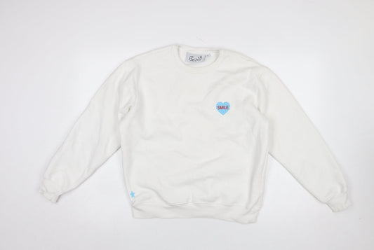 Womens UK Size M Bezo White Pullover Sweatshirt