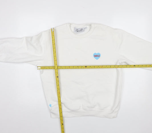 Womens UK Size M Bezo White Pullover Sweatshirt