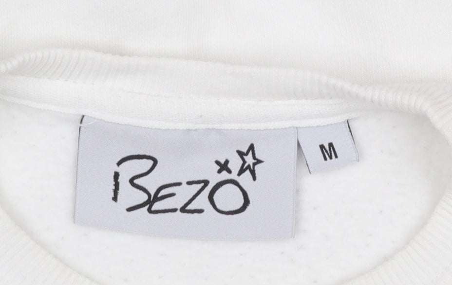 Womens UK Size M Bezo White Pullover Sweatshirt