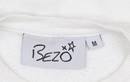 Womens UK Size M Bezo White Pullover Sweatshirt