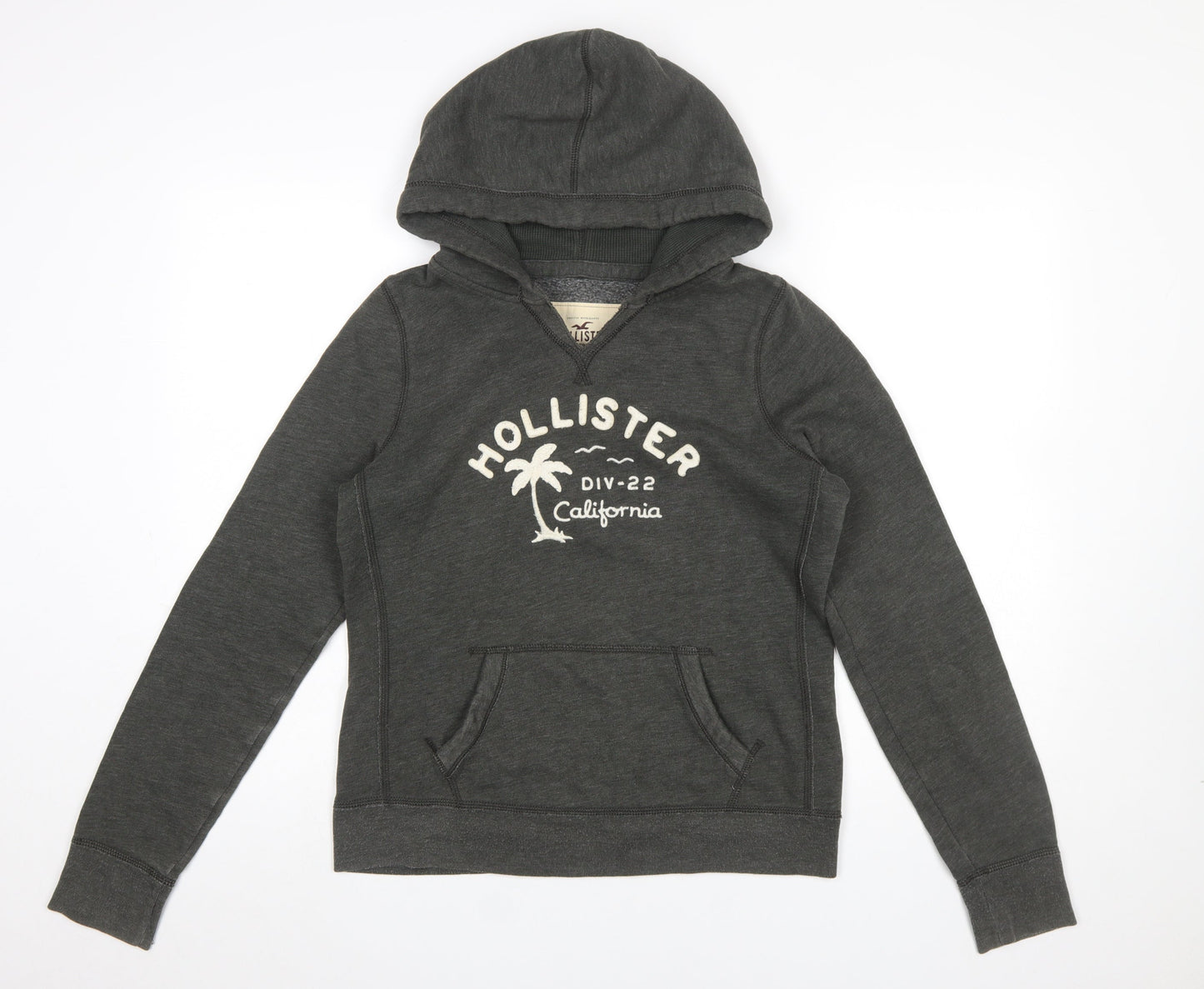Womens UK Size L Hollister Grey Pullover Hoodie