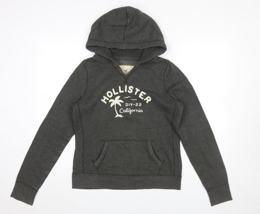 Womens UK Size L Hollister Grey Pullover Hoodie