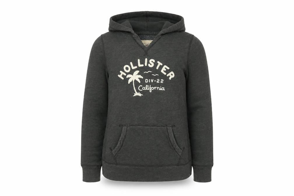 Womens UK Size L Hollister Grey Pullover Hoodie