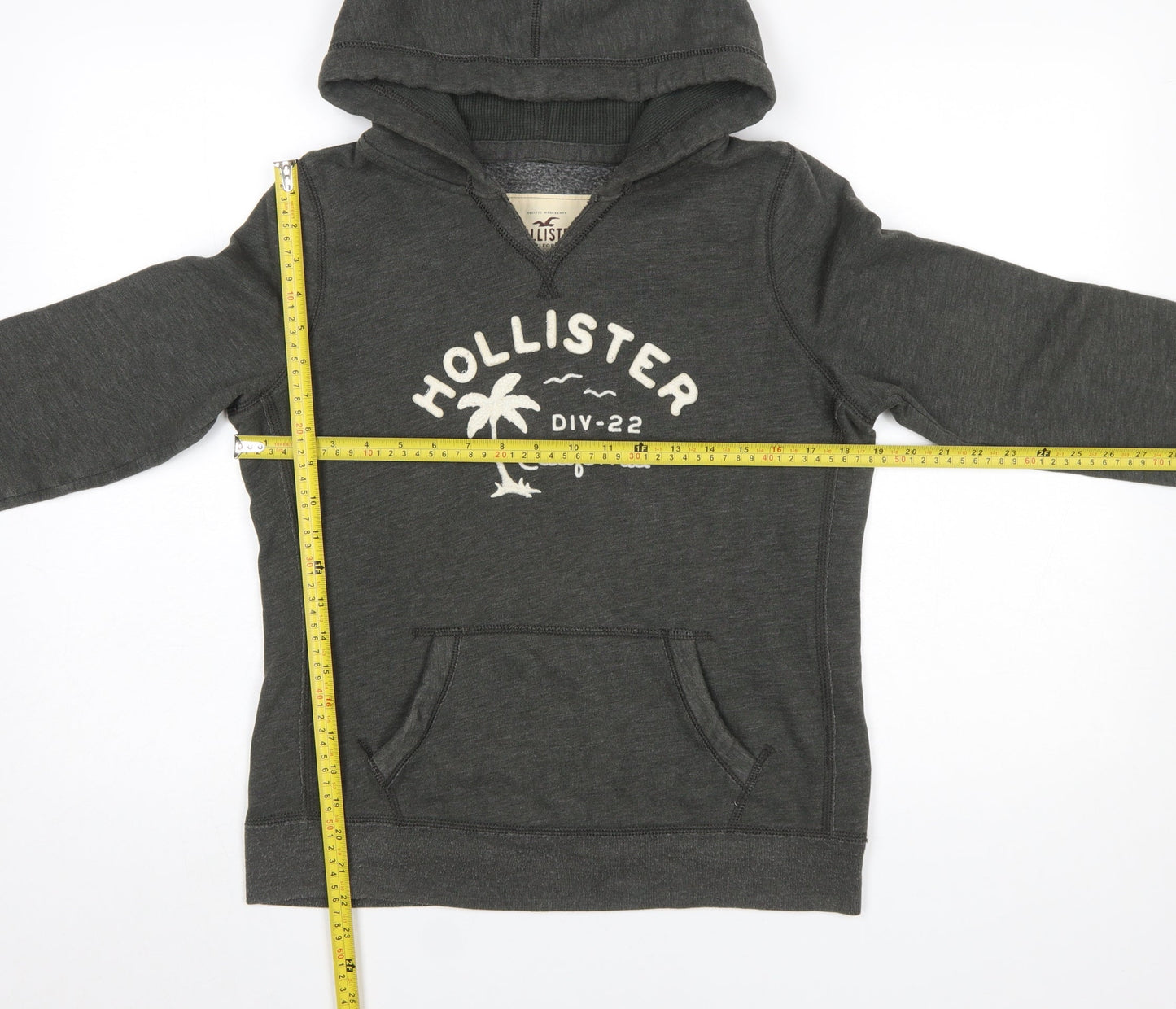 Womens UK Size L Hollister Grey Pullover Hoodie