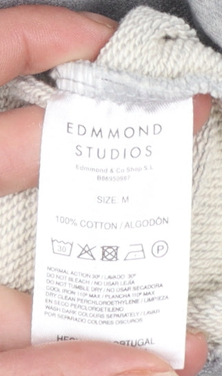 Mens UK Size M Edmond Studios Grey Pullover Hoodie