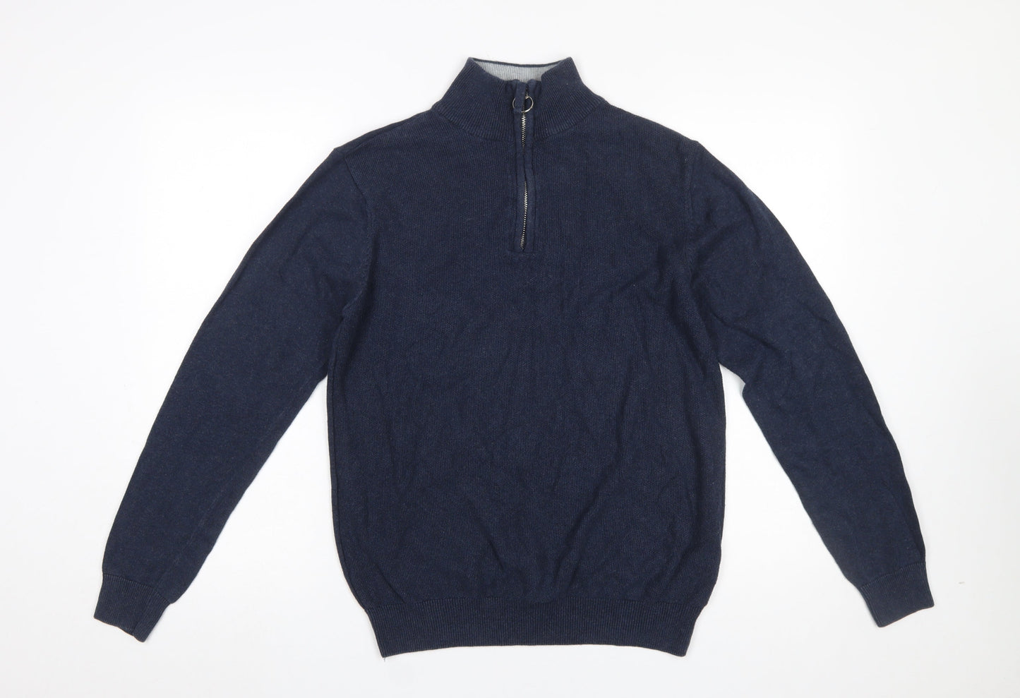 Mens UK Size S Haworth Blue 1/2 Zip Jumper