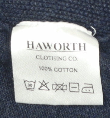 Mens UK Size S Haworth Blue 1/2 Zip Jumper