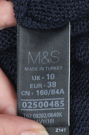 Womens UK Size 10 Marks and Spencer Blue Cardigan Jumper