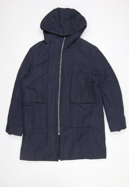 Womens UK Size 14 NOME Blue Parka Coat