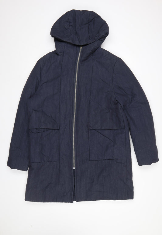 Womens UK Size 14 NOME Blue Parka Coat