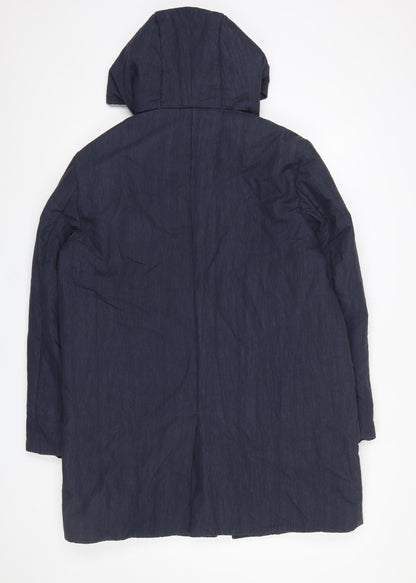 Womens UK Size 14 NOME Blue Parka Coat
