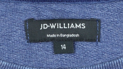 Womens UK Size 14 JD Williams Blue Pullover Sweatshirt