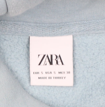Womens UK Size S Zara Blue Pullover Hoodie
