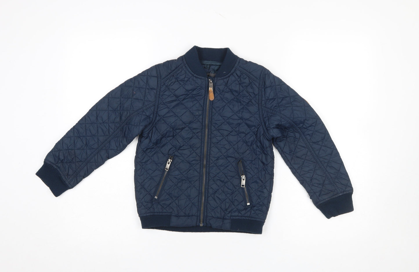 Boys UK Size 6-7 Years H&M Blue Bomber Jacket
