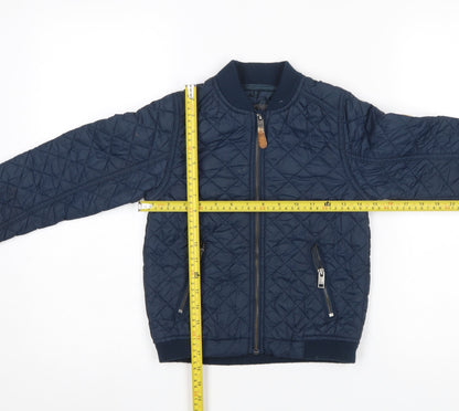 Boys UK Size 6-7 Years H&M Blue Bomber Jacket