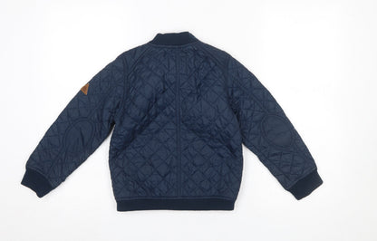 Boys UK Size 6-7 Years H&M Blue Bomber Jacket