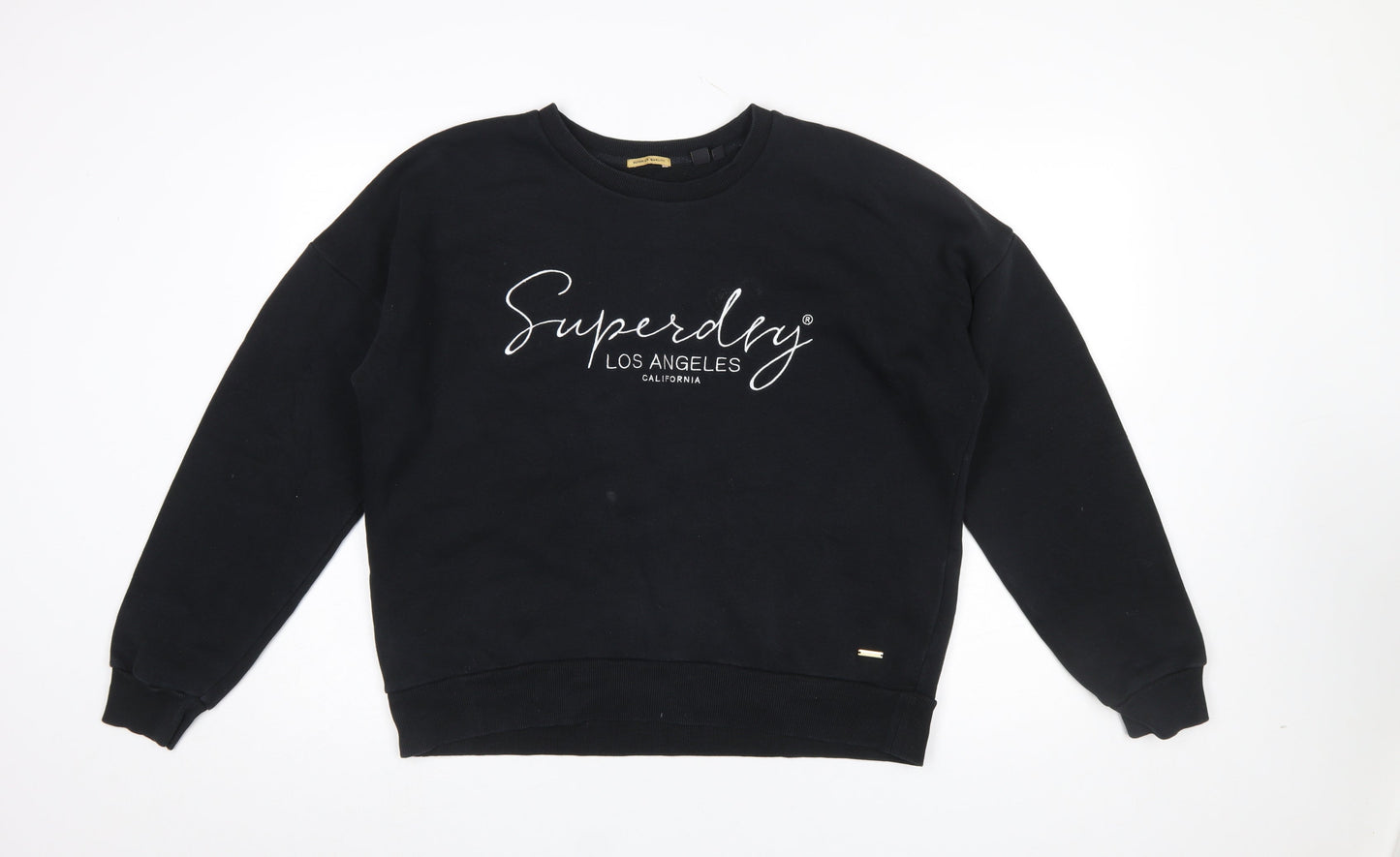 Womens UK Size 16 Superdry Black Pullover Sweatshirt
