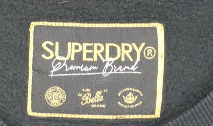 Womens UK Size 16 Superdry Black Pullover Sweatshirt