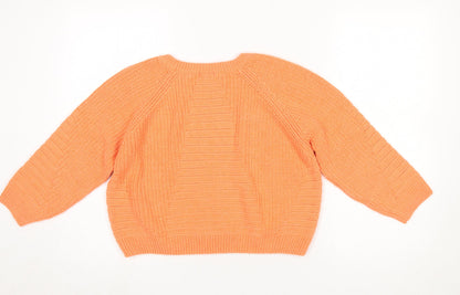 Womens UK Size 10 River Island Orange Pullover Jumper
