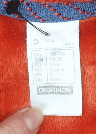 Girls UK Size 6 Years Quechua Orange Basic Jacket