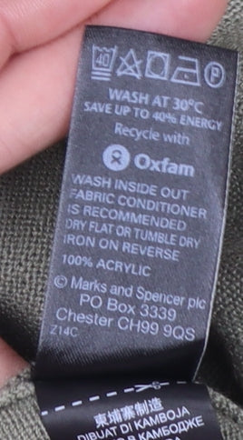 Womens UK Size 12 Marks and Spencer Green Cardigan Jumper