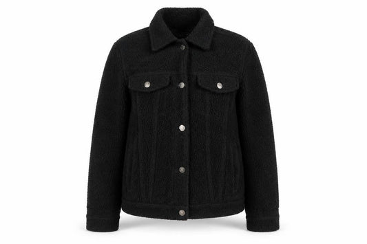 Womens UK Size L Hollister Black Basic Jacket