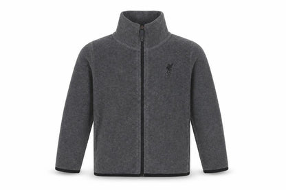 Front view of L.F.C. boys’ grey fleece full zip jacket 5-6 years
